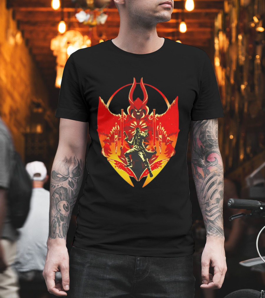Devil May Cry Dante Fiery Demon Crest Iconography T-Shirt