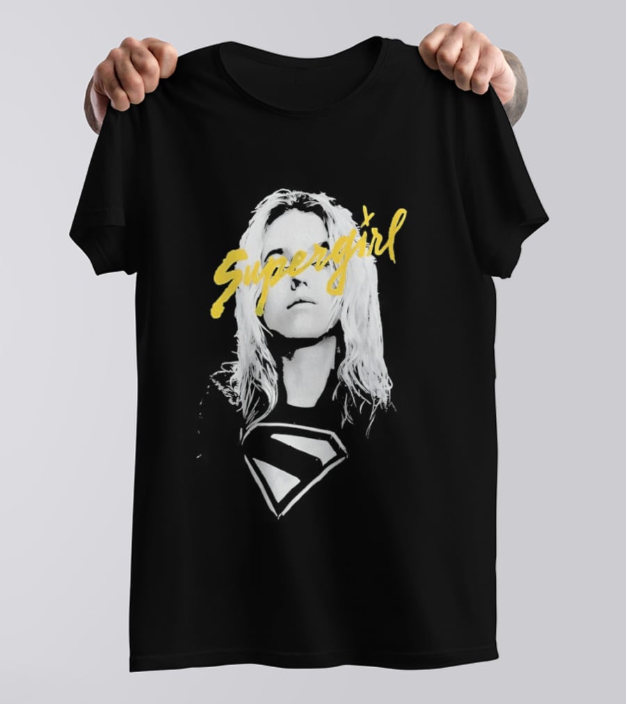 Supergirl Yellow Script With Classic DC Comics T-Shirt