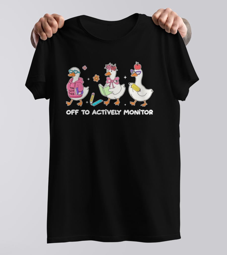 Playful Ducks Off To Silly Goose School Adventure T-Shirt