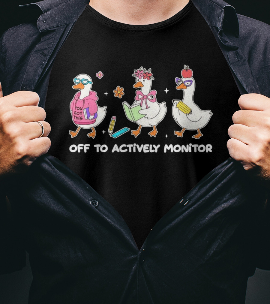 Playful Ducks Off To Silly Goose School Adventure T-Shirt