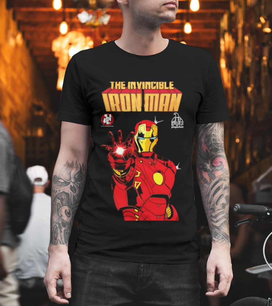 The Invincible Iron Man Superhero Iconic Armor Power Pose T-Shirt