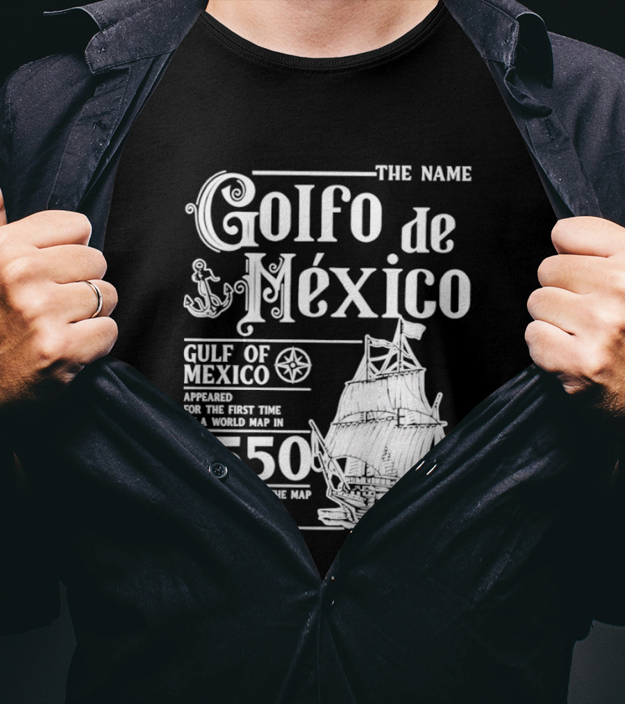 Golfo De México Gulf Of Mexico 1550 First World Map Bodleian Library Oxford T-Shirt