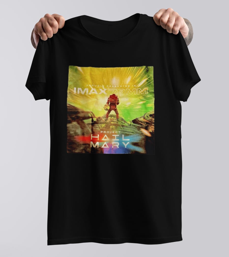 Proudly Presented Imax Zomm Project Hail Mary Space Adventure T-Shirt