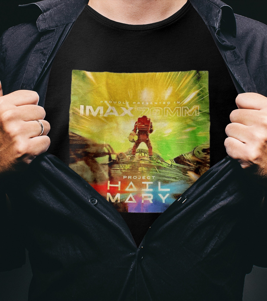 Proudly Presented Imax Zomm Project Hail Mary Space Adventure T-Shirt