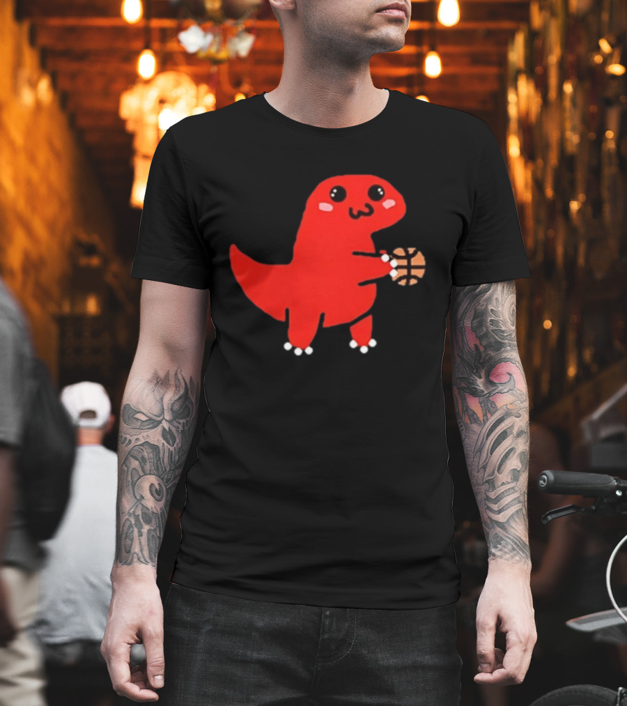 Kawaii Kawaii Toronto Raptors Cute Red Dinosaur Basketball T-Shirt