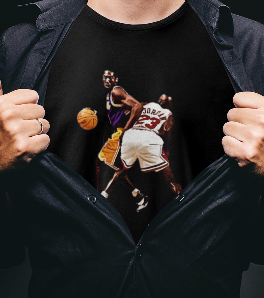 Kobe Bryant Michael Jordan NBA Legends Lakers Bulls Basketball Stars T-Shirt