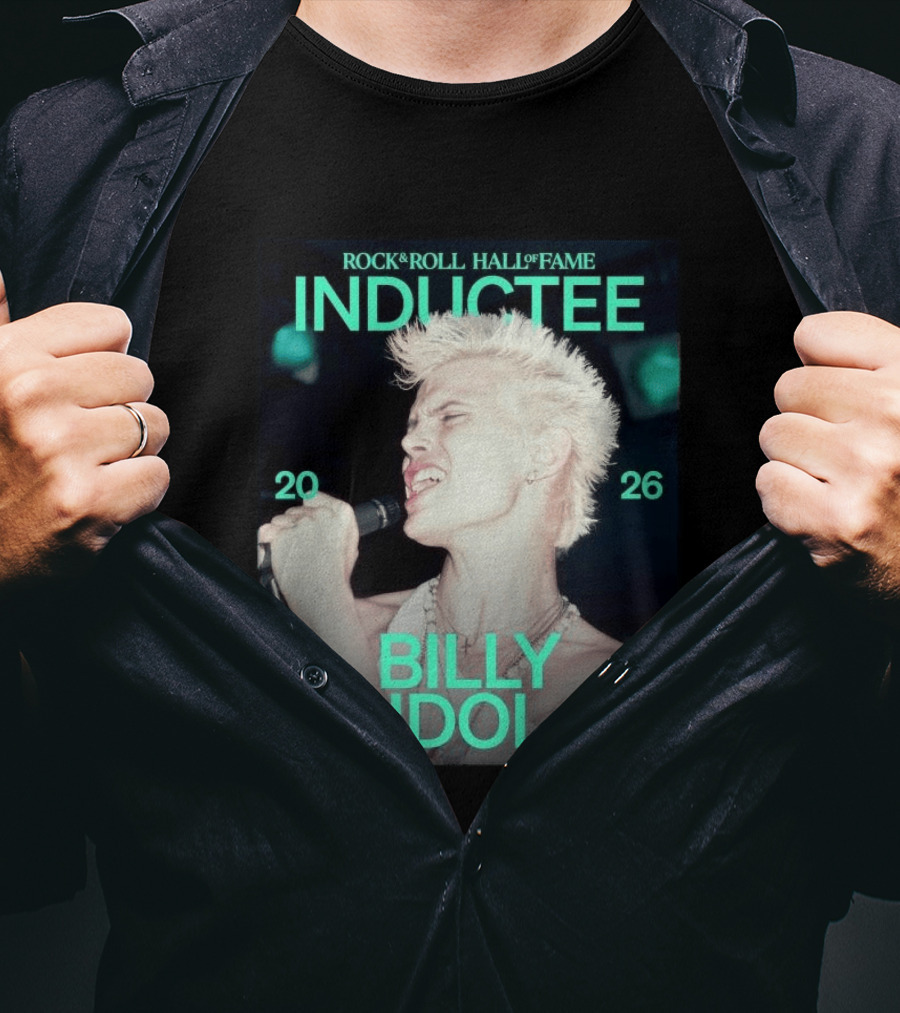 Billy Idol Rock & Roll Hall Of Fame Inductee 2026 T-Shirt