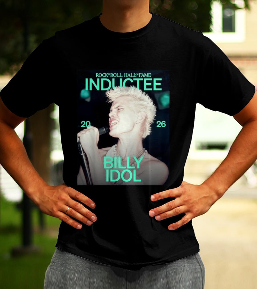 Billy Idol Rock & Roll Hall Of Fame Inductee 2026 T-Shirt