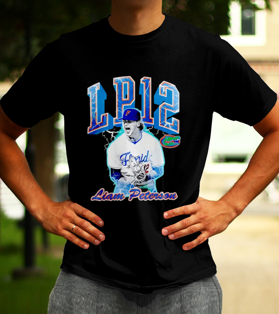 Liam Peterson LP12 Florida Gators Baseball Player T-Shirt