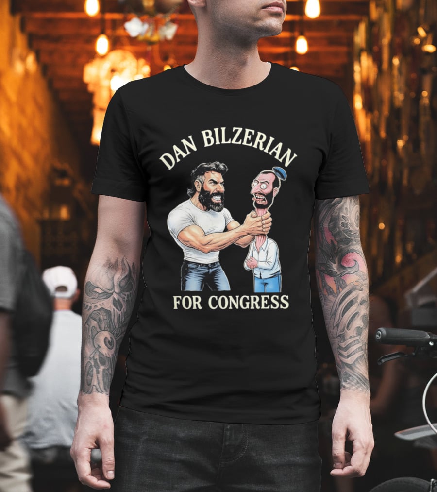 Dan Bilzerian For Congress Funny Caricature T-Shirt