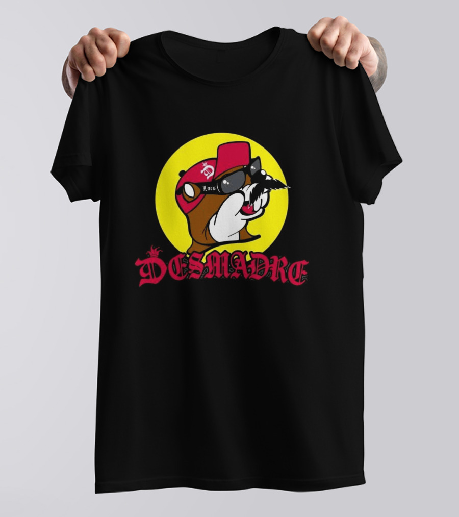 Desmadre Locs Moustache Wear My Locs At Night Red Hat Circle T-Shirt