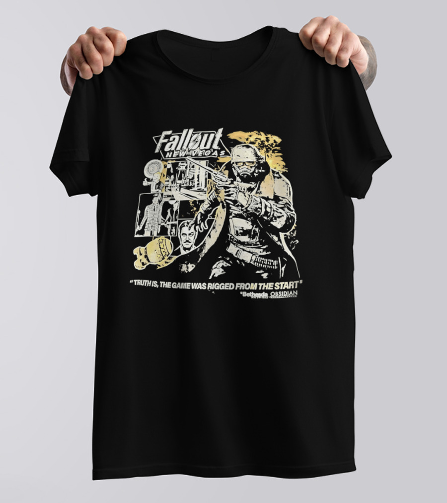 Fallout New Vegas Truth Is The Game Was Rigged From The Start Retro Gaming T-Shirt