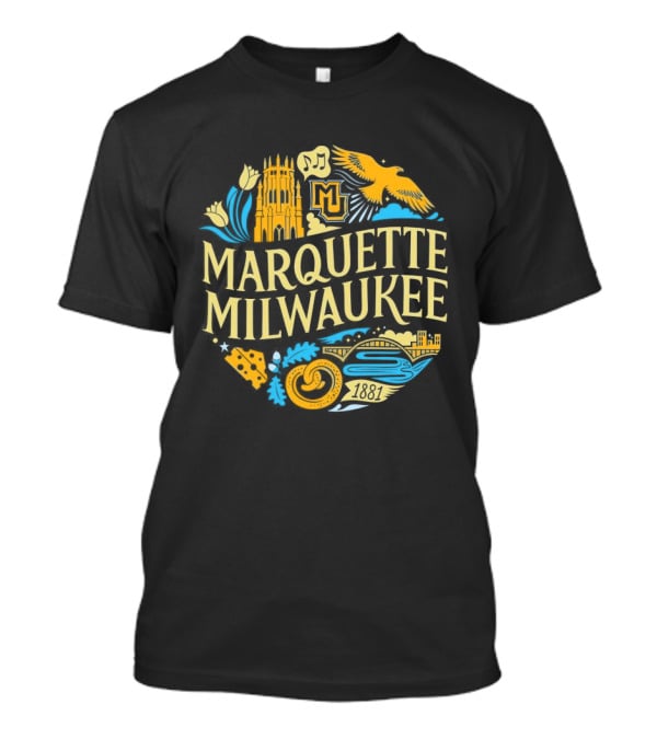 Marquette Milwaukee M And Milwaukee Scenes T-Shirt