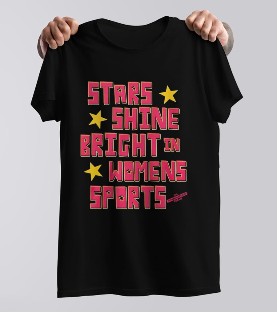 Stars Shine Bright In Womens Sports With Yellow Star Accents T-Shirt