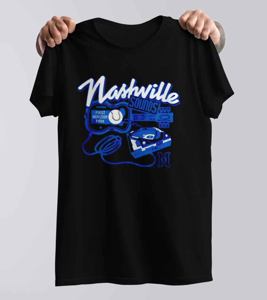Nashville Sounds First Horizon Park Guitar Music T-Shirt
