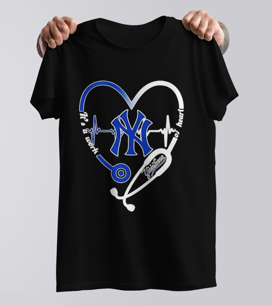 New York Yankees Heartbeat Stethoscope MLB Fan T-Shirt