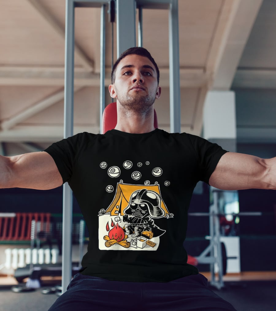 Under Death Stars Darth Vader Star Wars Camping Marshmallows Chocolate T-Shirt