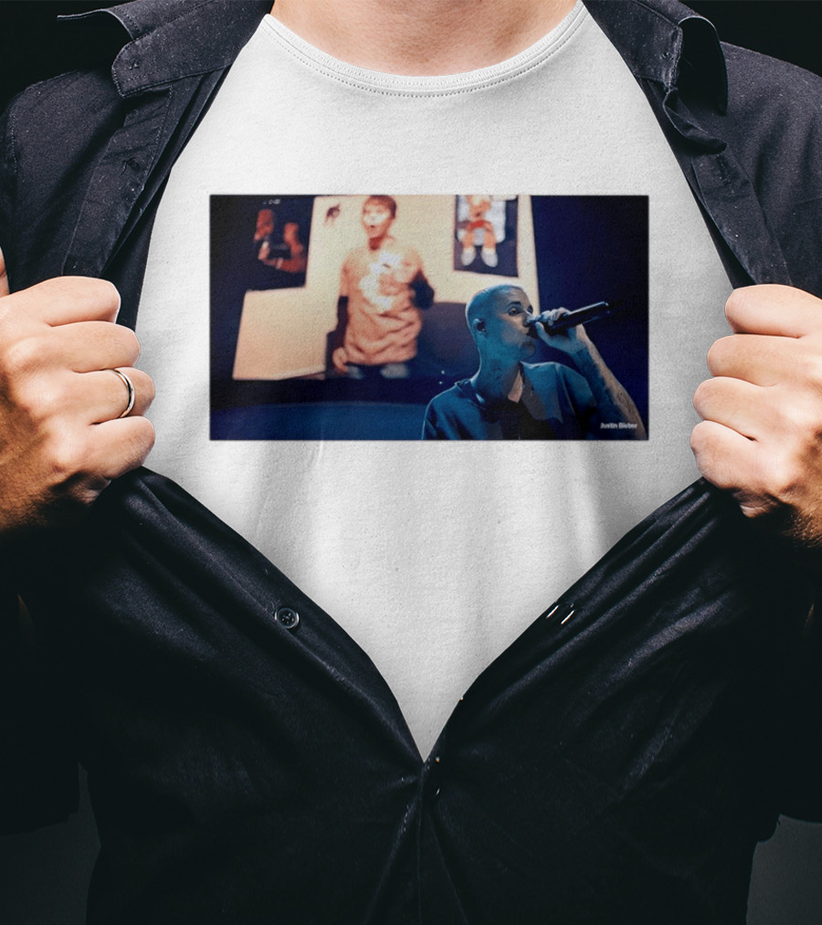 Justin Bieber Coachella Singing Nostalgia With You 2000s Fashion T-Shirt