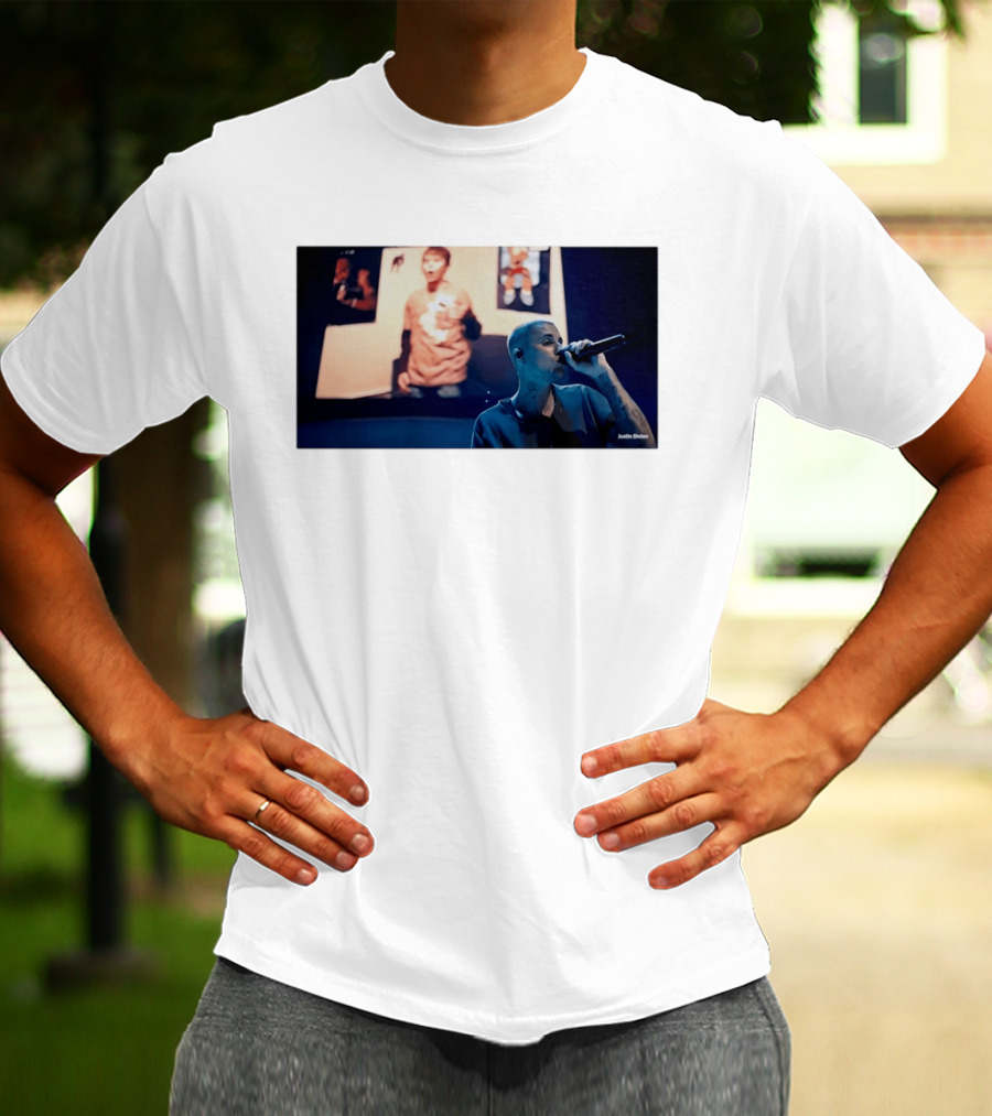 Justin Bieber Coachella Singing Nostalgia With You 2000s Fashion T-Shirt