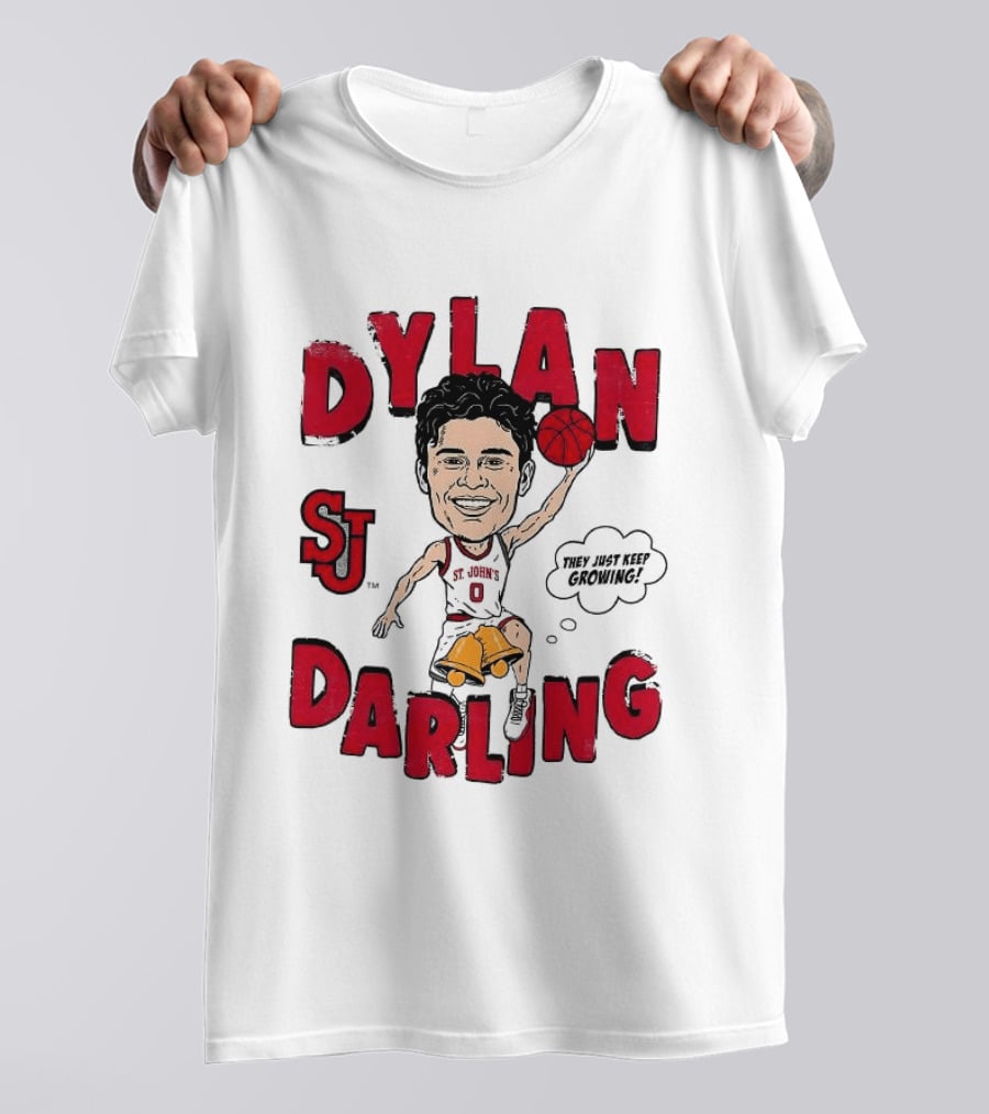Dylan Darling St J Basketball Keep Growing Player Sketch T-Shirt