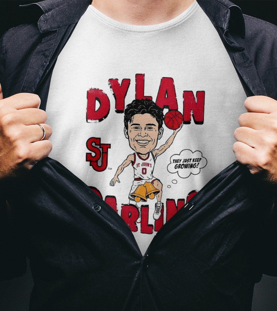 Dylan Darling St J Basketball Keep Growing Player Sketch T-Shirt