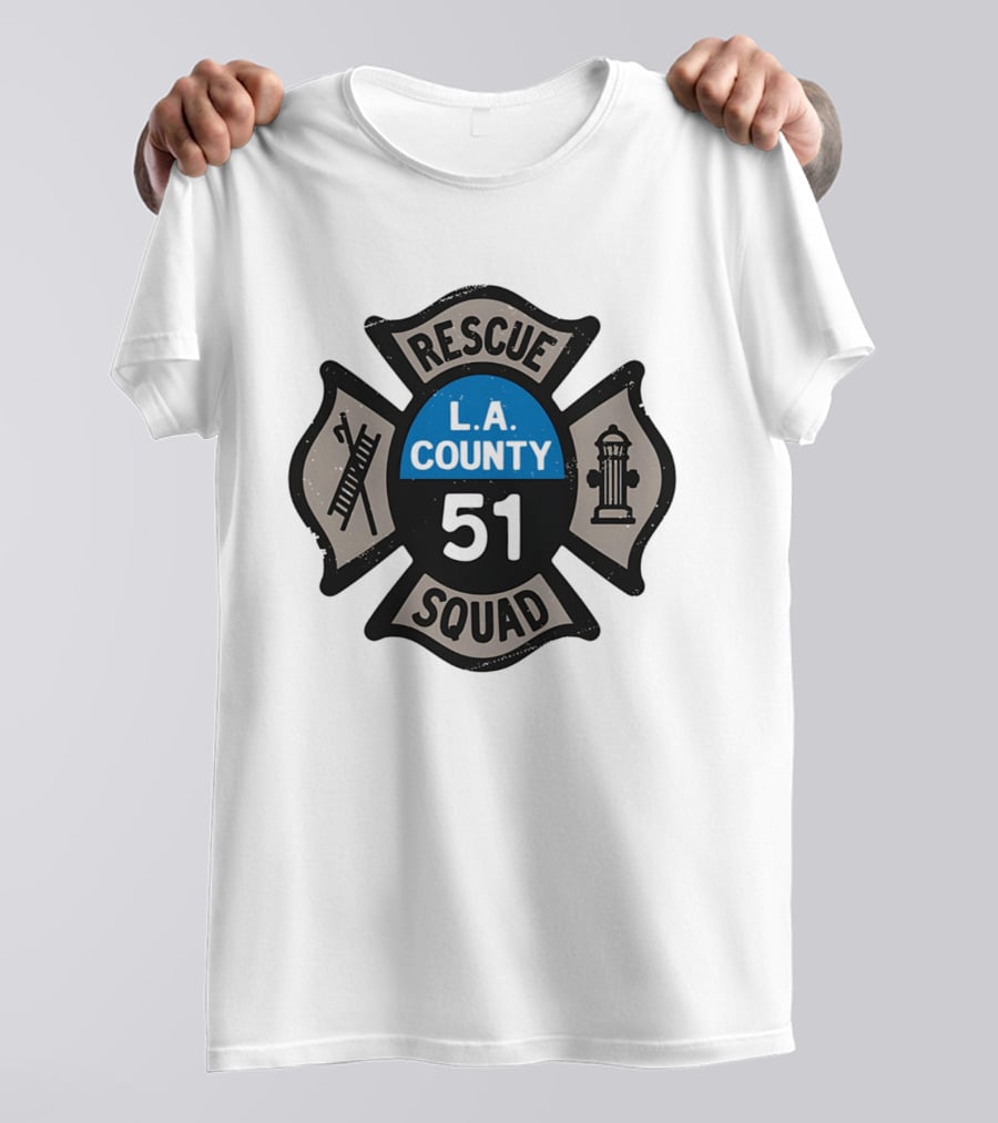 L.A. County Rescue Squad 51 Firefighter T-Shirt