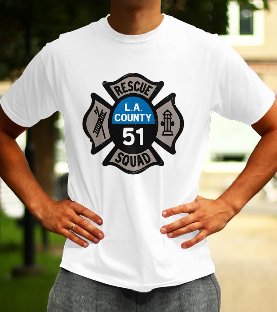 L.A. County Rescue Squad 51 Firefighter T-Shirt