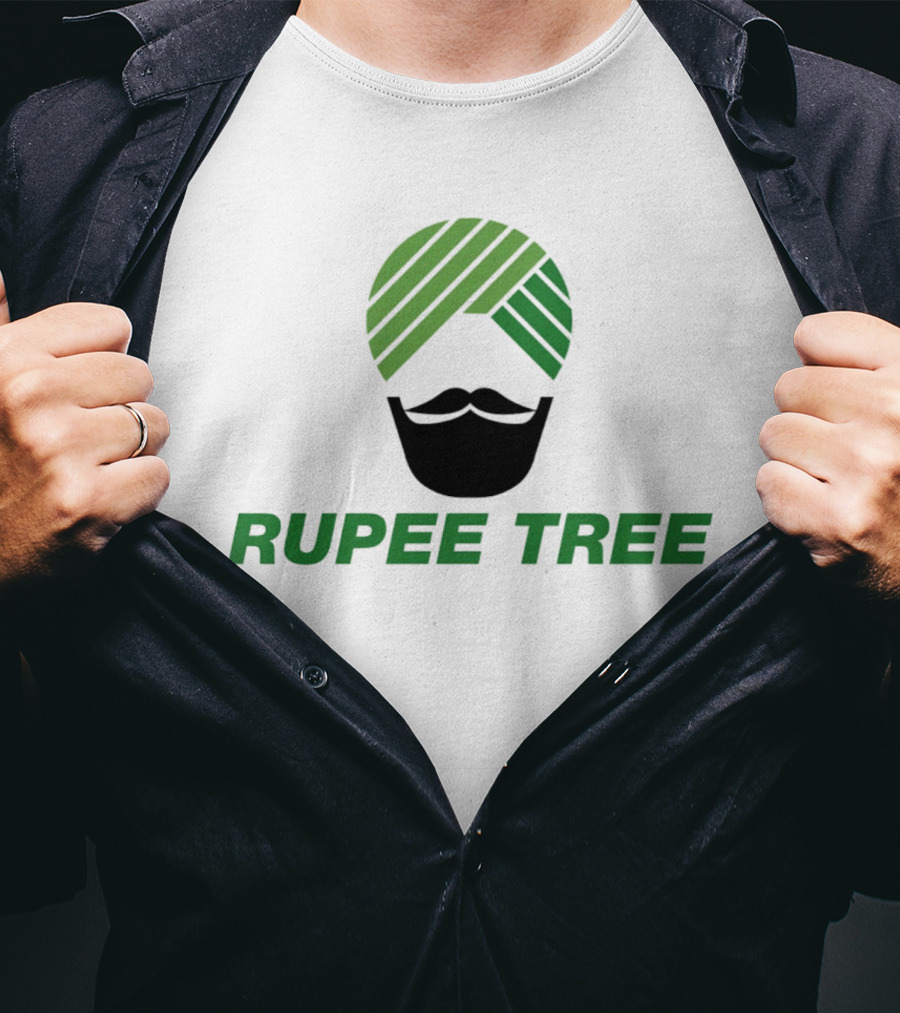 Rupee Tree Turban Beard Icon Indian T-Shirt