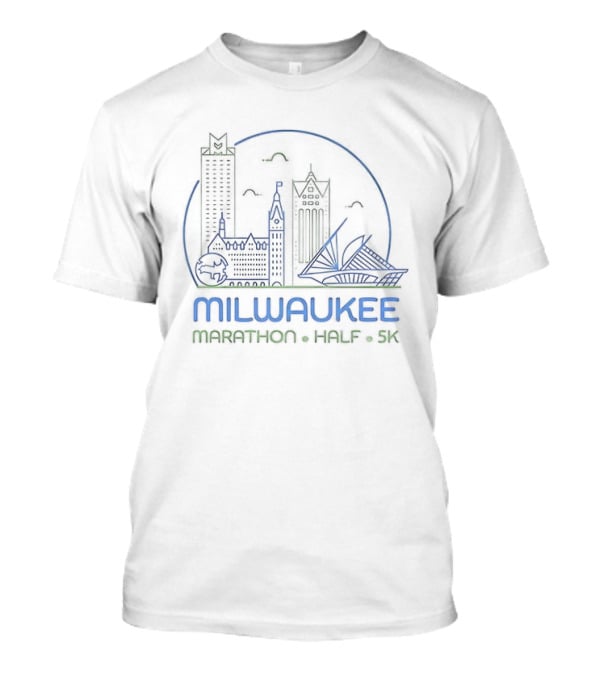 Milwaukee Marathon Half 5K Skyline Race Event T-Shirt