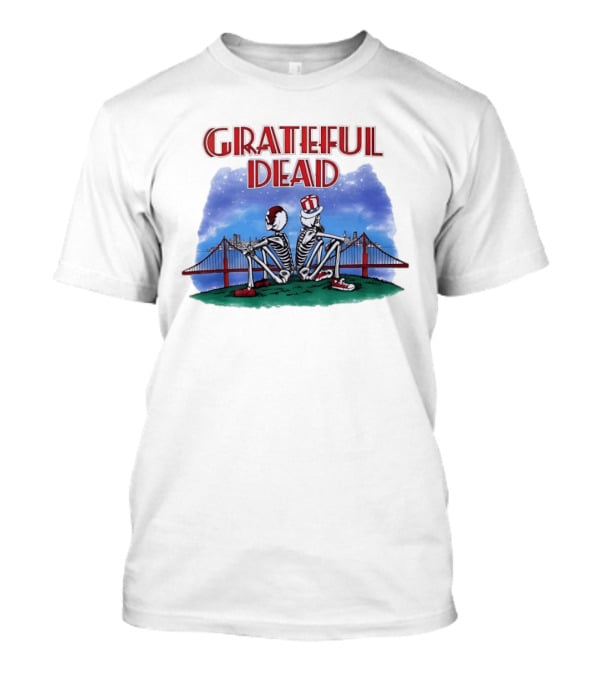 Grateful Dead Skeleton Bridge Scene T-Shirt