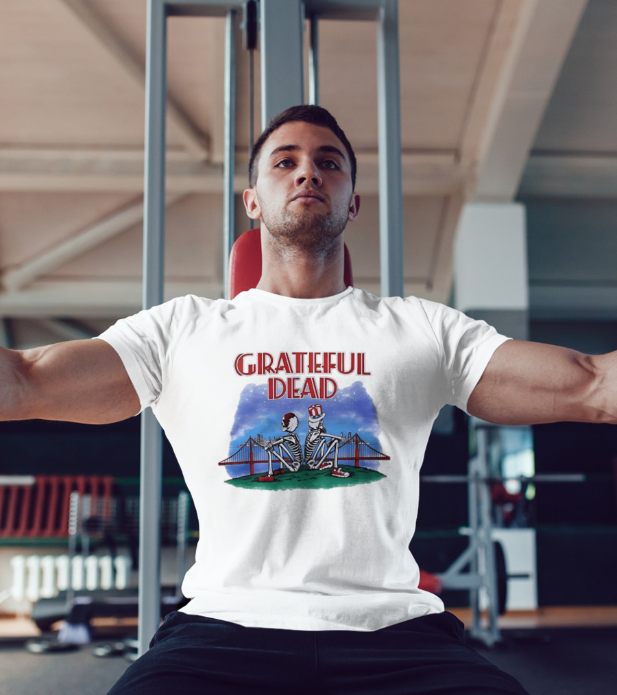 Grateful Dead Skeleton Bridge Scene T-Shirt