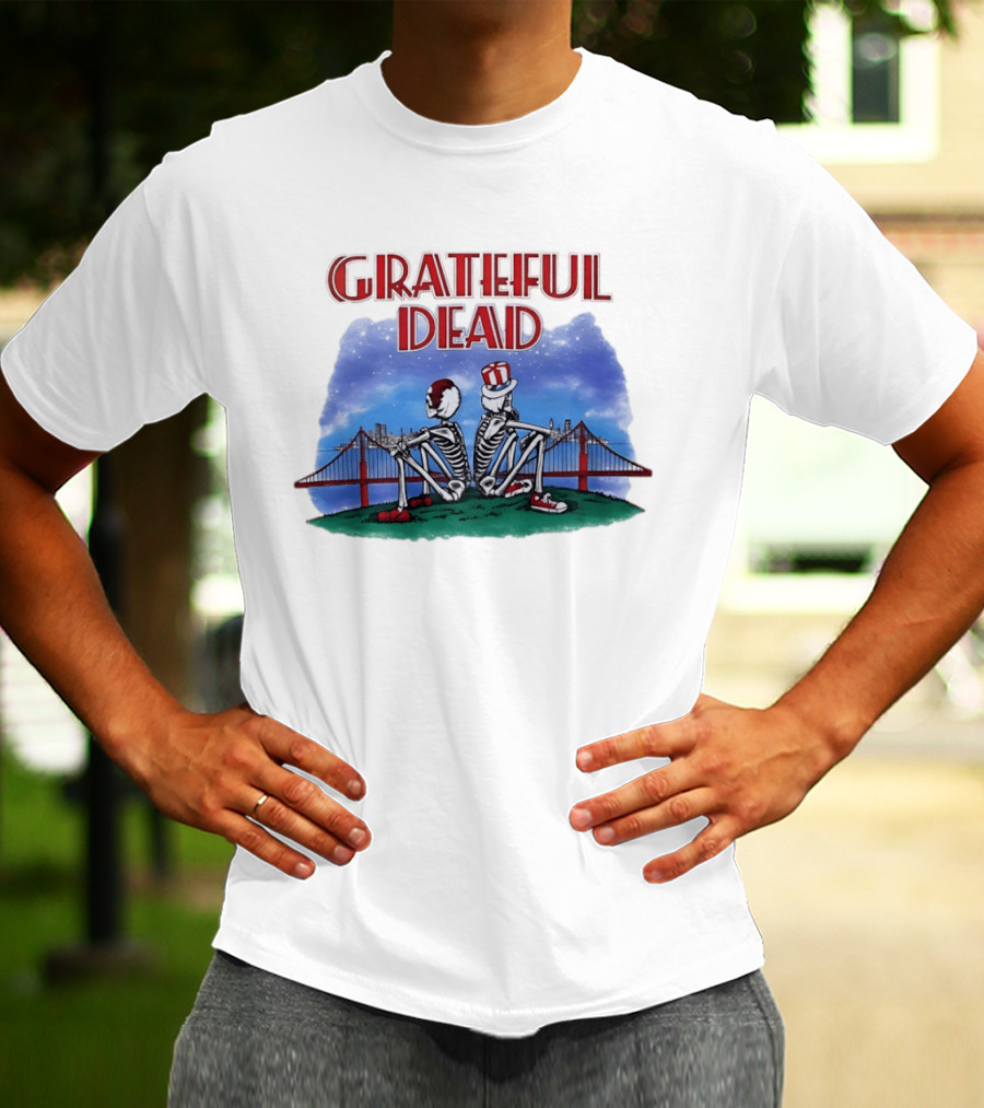 Grateful Dead Skeleton Bridge Scene T-Shirt