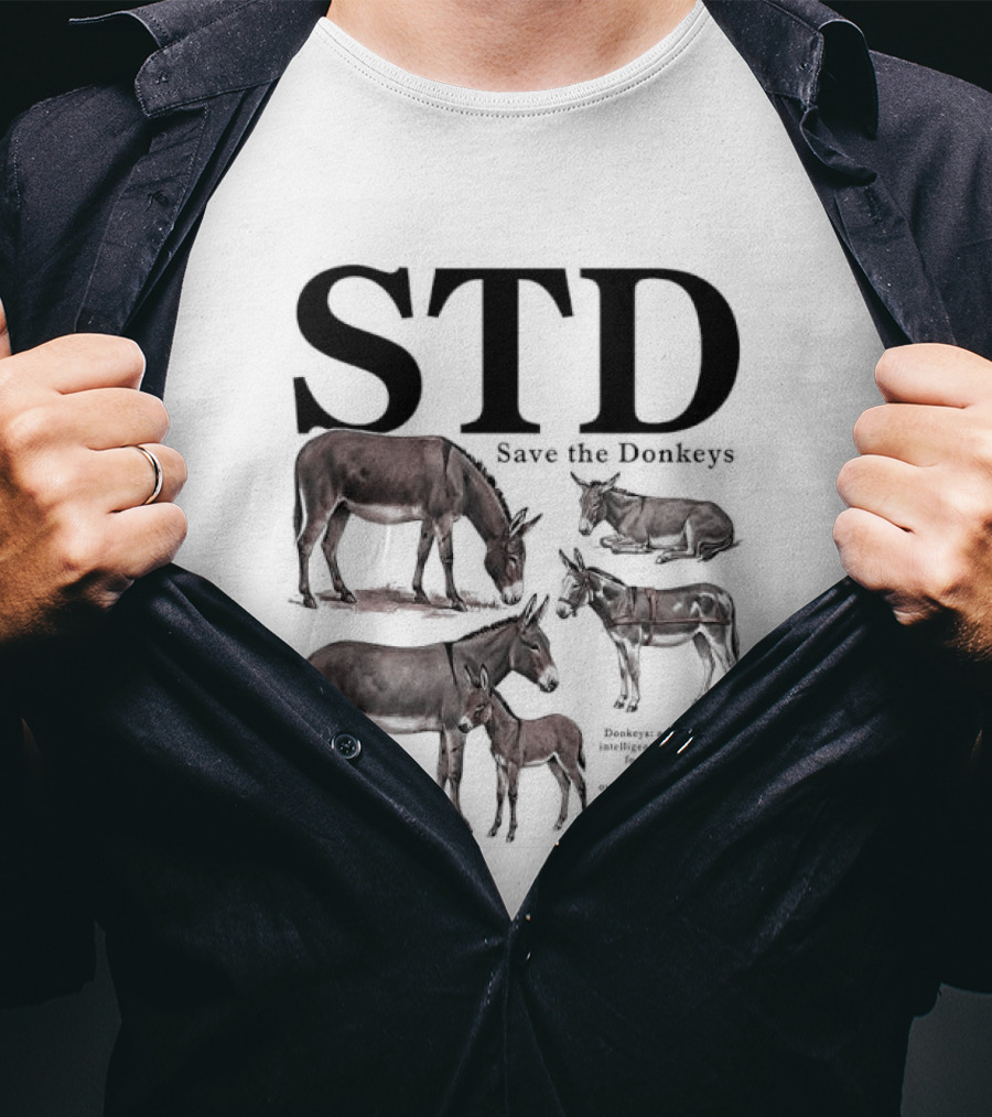 STD Save The Donkeys Animal Conservation Awareness T-Shirt