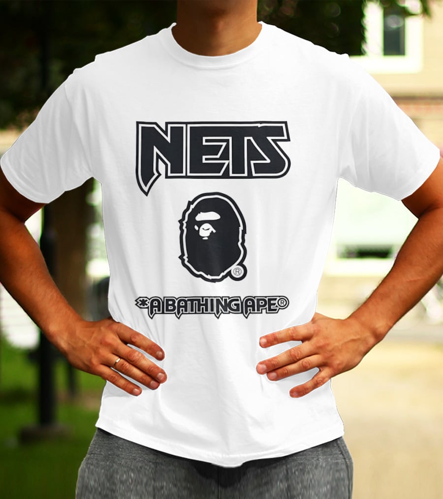 New Jersey Nets NBA A Bathing Ape Collaboration T-Shirt