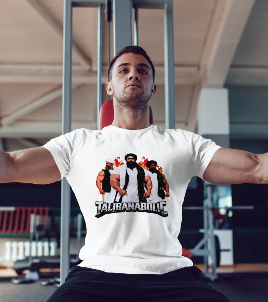 Talibanabolic Bodybuilders With Flames T-Shirt