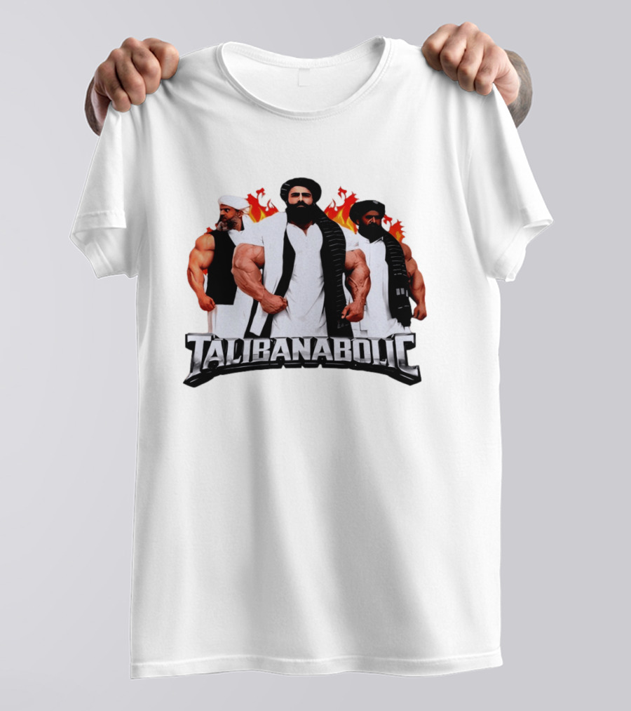Talibanabolic Bodybuilders With Flames T-Shirt