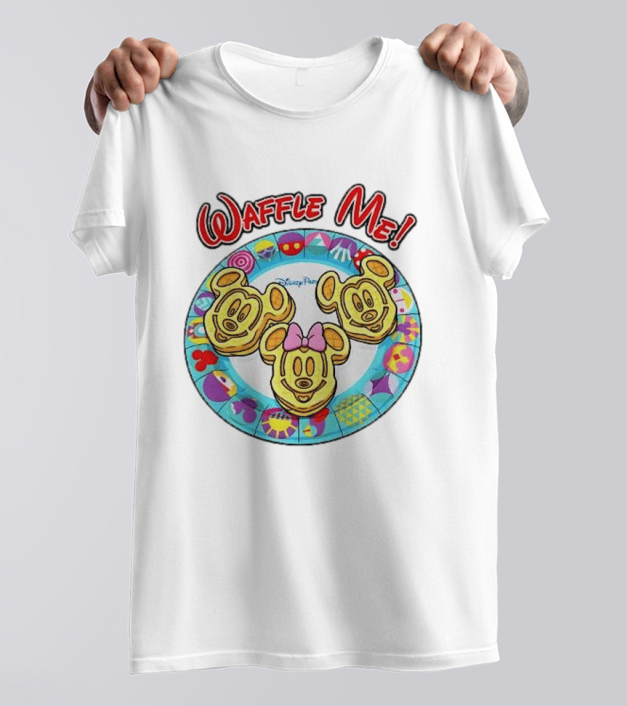 Waffle Me Disney Mickey Minnie Mouse Waffles Plate T-Shirt