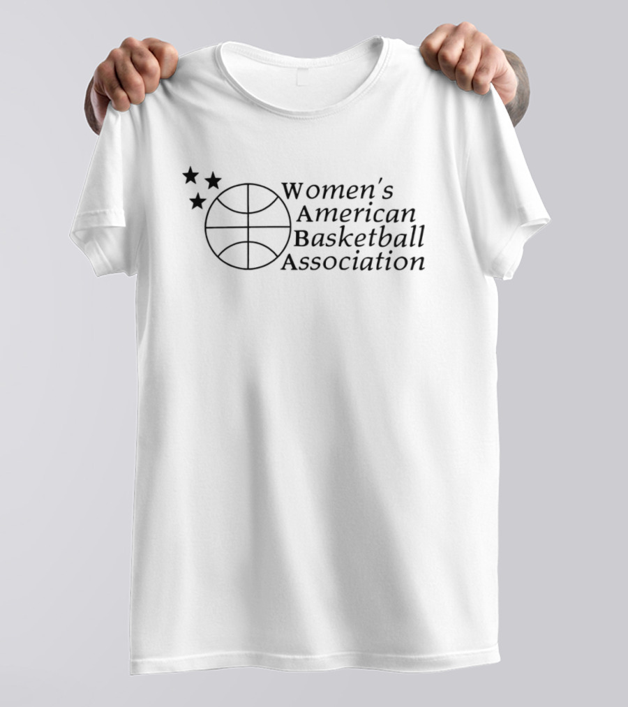 Women's American Basketball Association Stars And Basketball T-Shirt