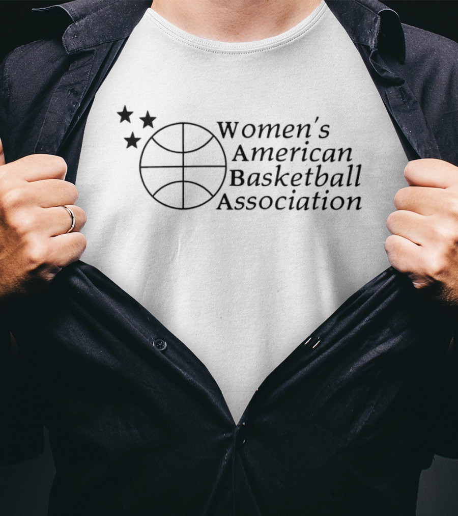 Women's American Basketball Association Stars And Basketball T-Shirt