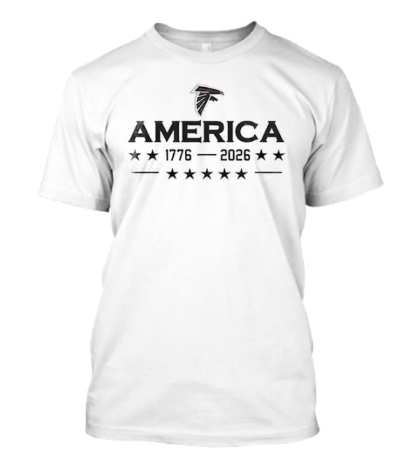 Atlanta Falcons America 1776 2026 Stars And Stripes Celebration T-Shirt