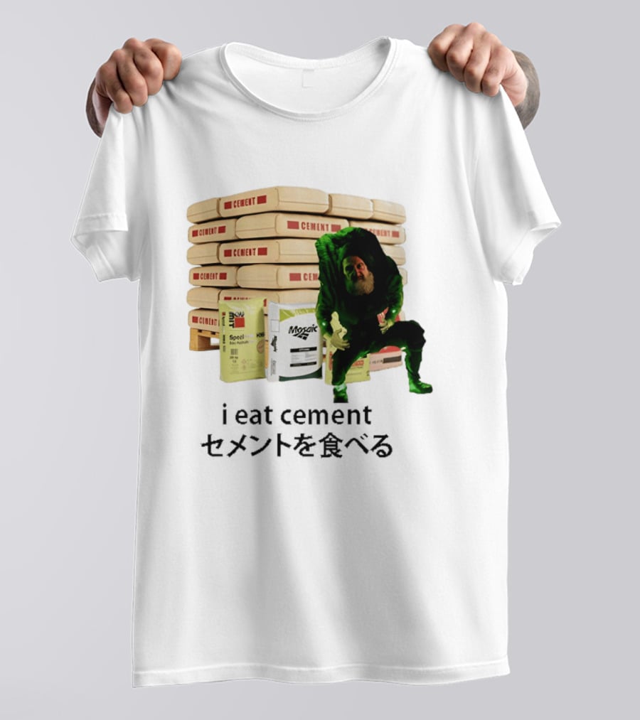 I Eat Cement Surreal Humor Poe's Favorite Snack Cement T-Shirt