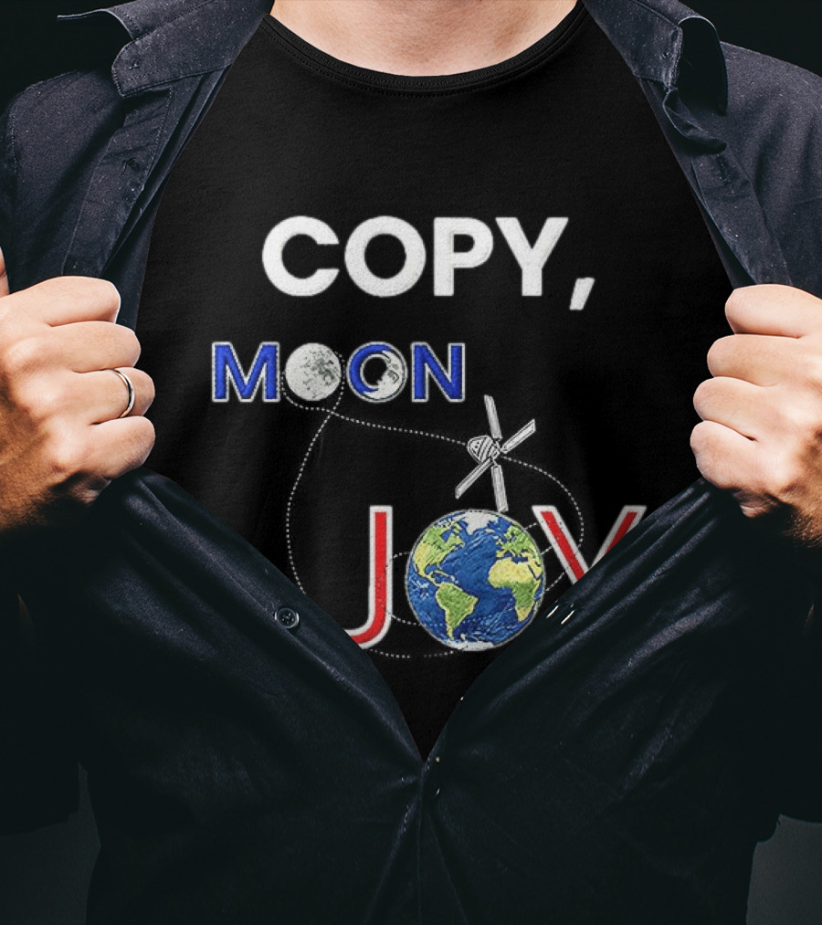 Copy Moon Joy Earth Astronaut Artemis II T-Shirt