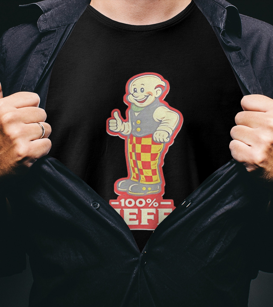 100 Percent Jeff Thumbs Up Character Checker Pants T-Shirt