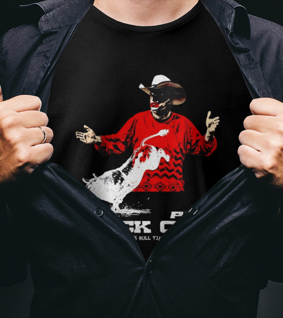 PBR Flint Buck Off It's Bull Time Cowboy Hat Bull Rider Red Sweater T-Shirt