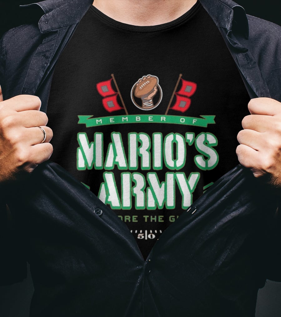 Member Of Mario's Army Restore The Glory Football Flags T-Shirt
