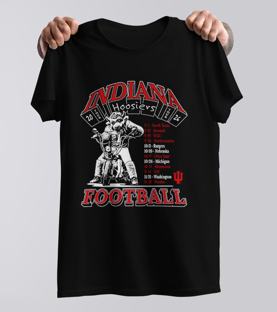 Indiana Hoosiers 2026 Football Schedule T-Shirt