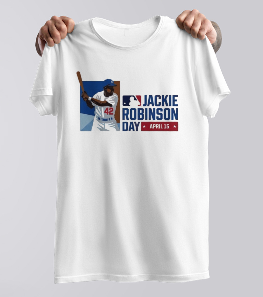 Jackie Robinson Day April 15 MLB 42 Iconic Baseball Legend T-Shirt