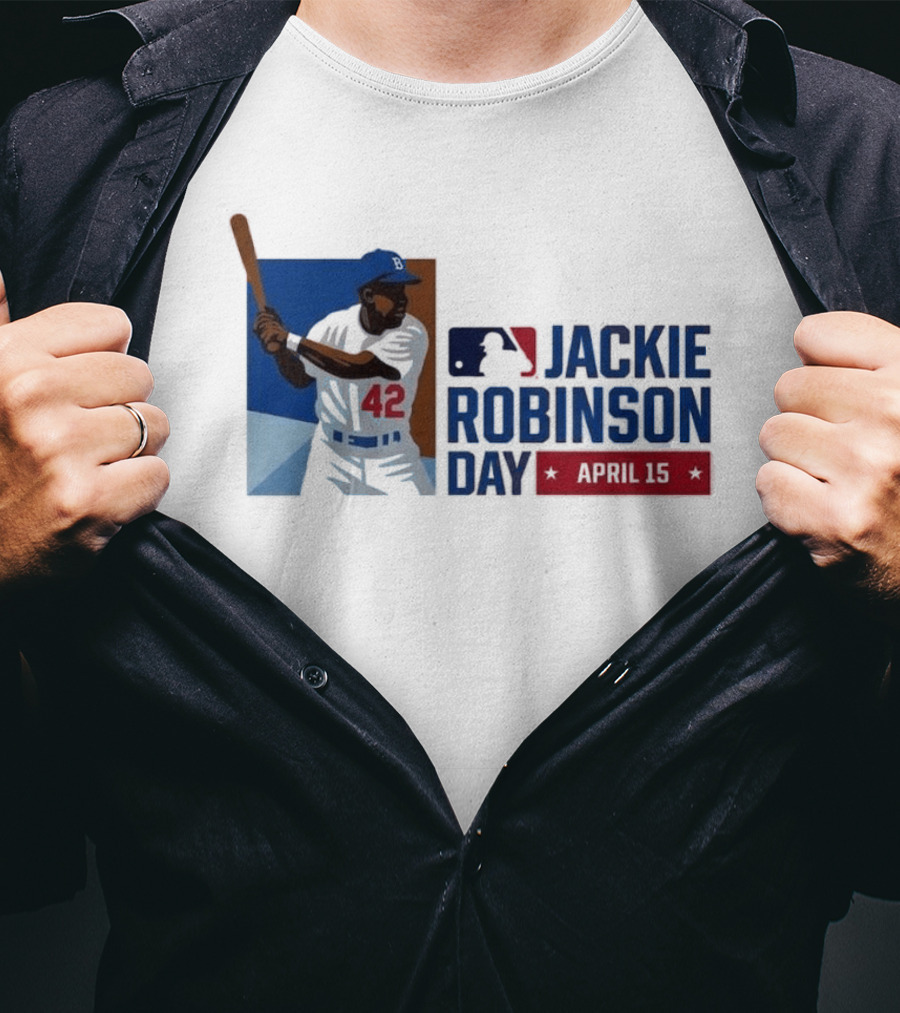 Jackie Robinson Day April 15 MLB 42 Iconic Baseball Legend T-Shirt