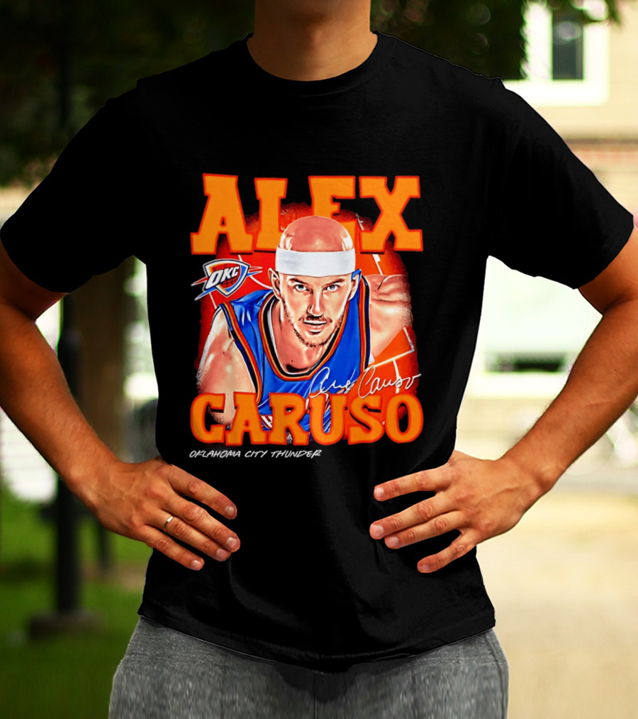 Alex Caruso Oklahoma City Thunder OKC Basketball Airbrush T-Shirt