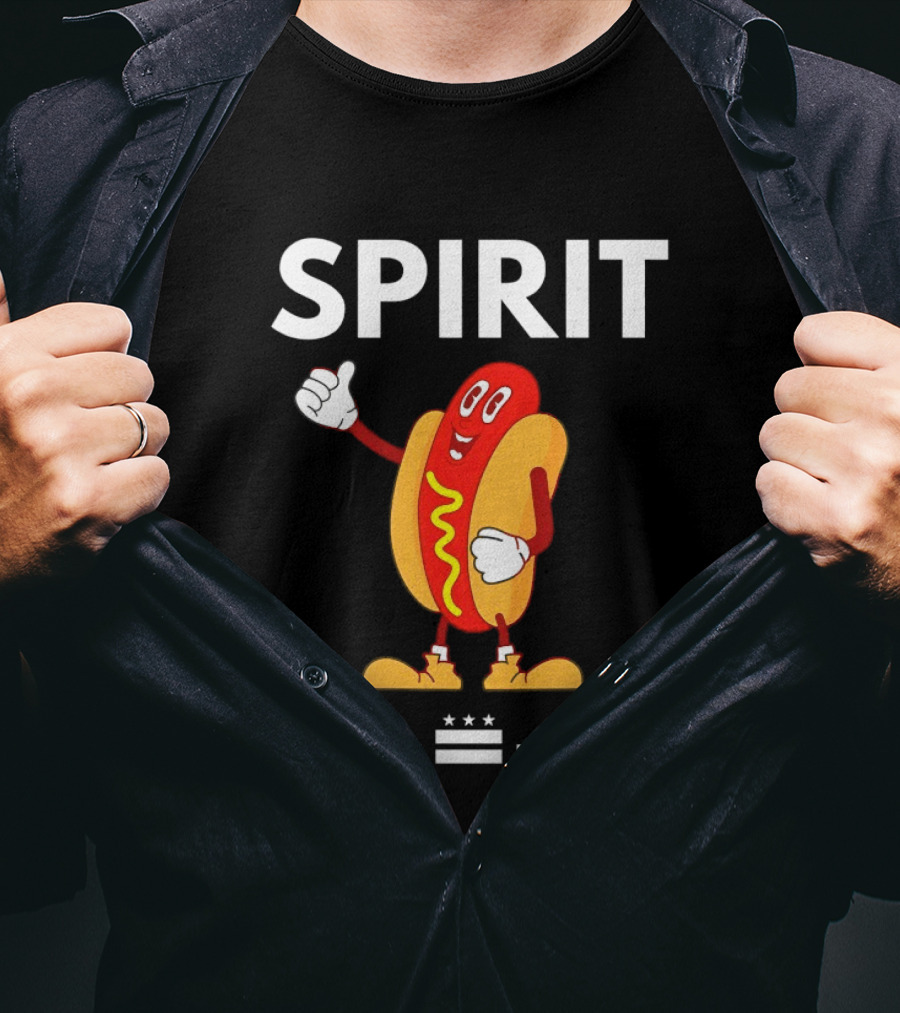 Spirit Hotdog Thumbs Up Cartoon T-Shirt